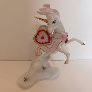 The Franklin Mint “Where Loving Hearts Meet” Unicorn Figurine